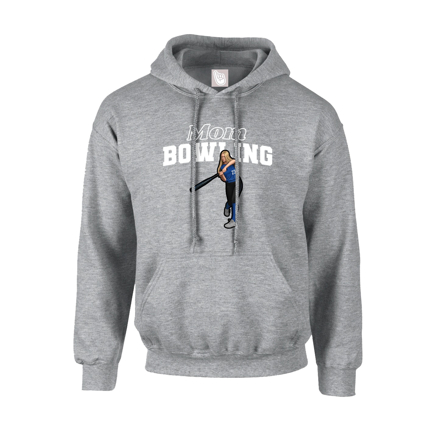 Youth Hoodie — Mothers Day Block in Grey