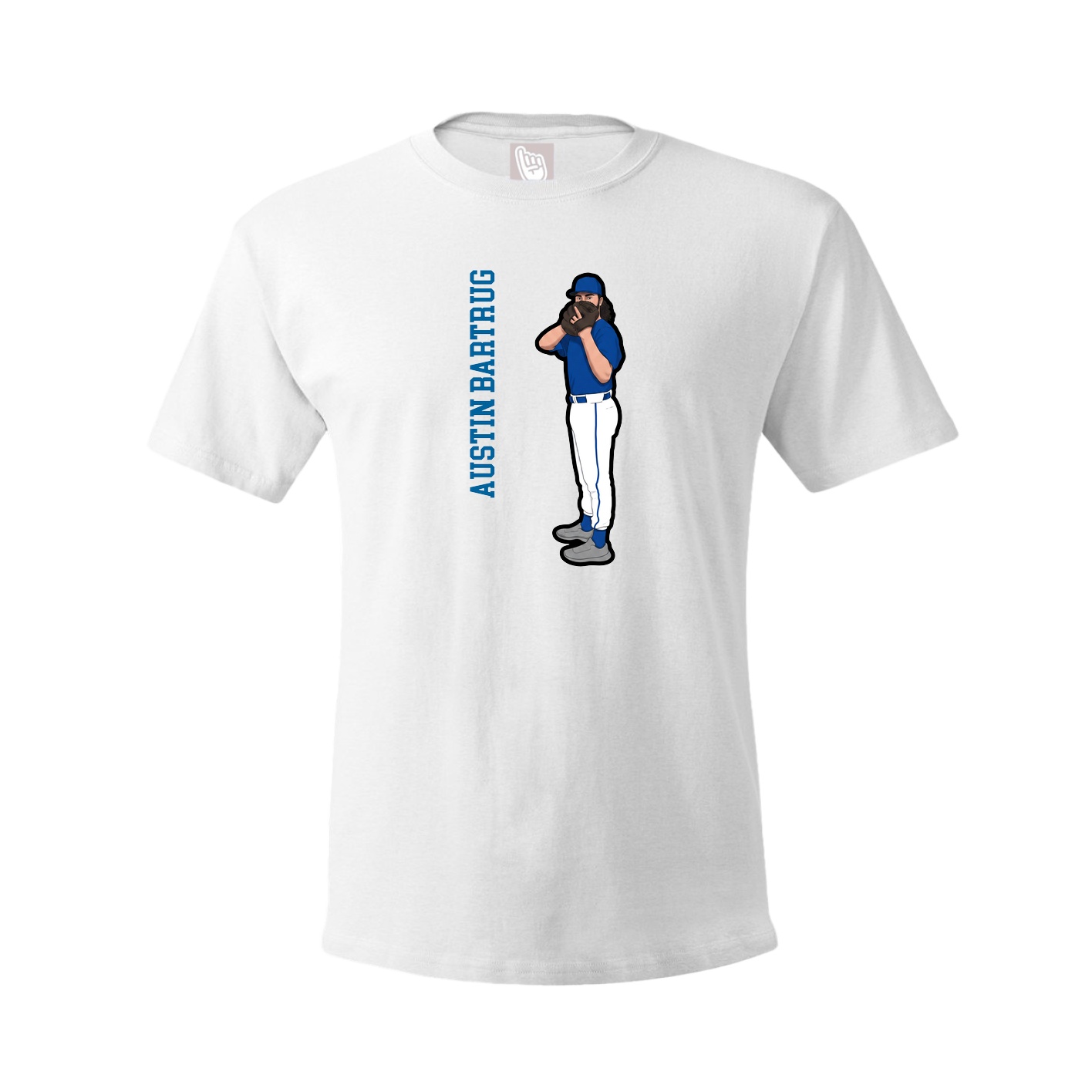 Youth Tee — Name Vertical in White