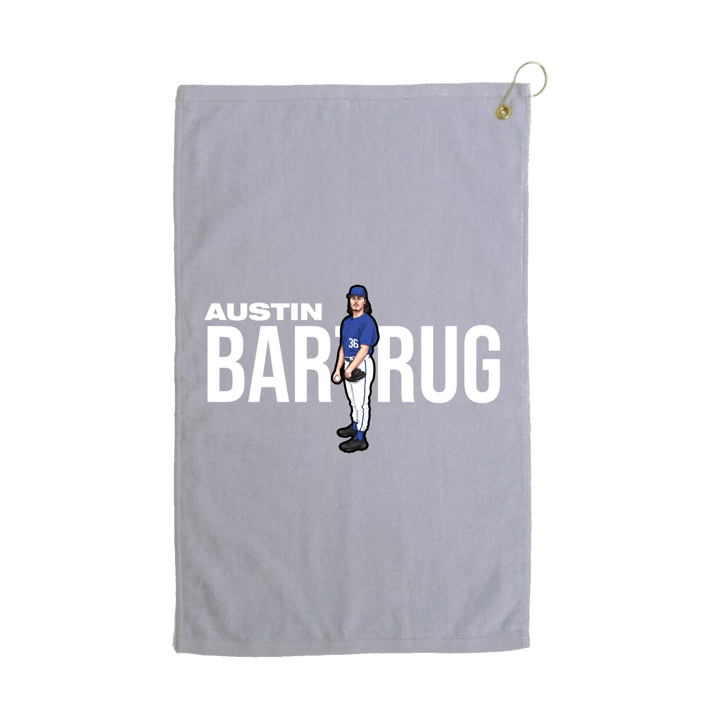 Golf Towel — Player Name in Grey