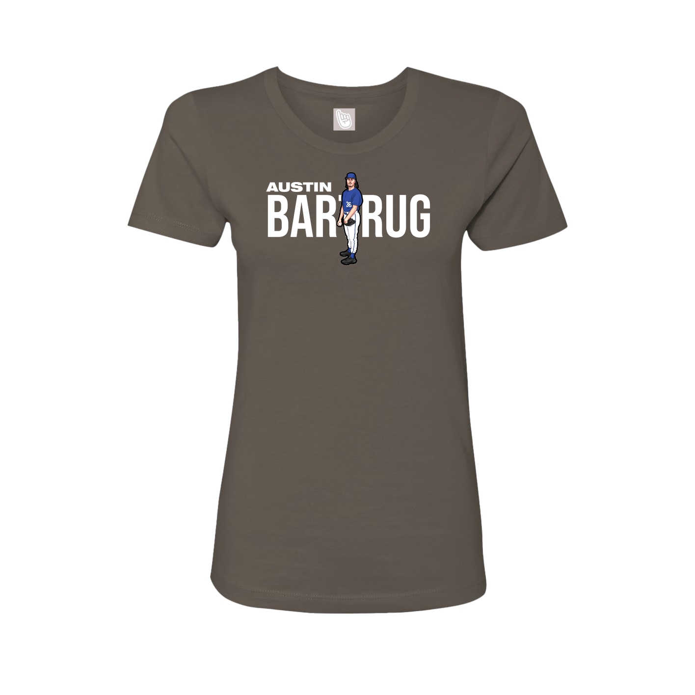 Fitted Women's Tee — Player Name in Grey