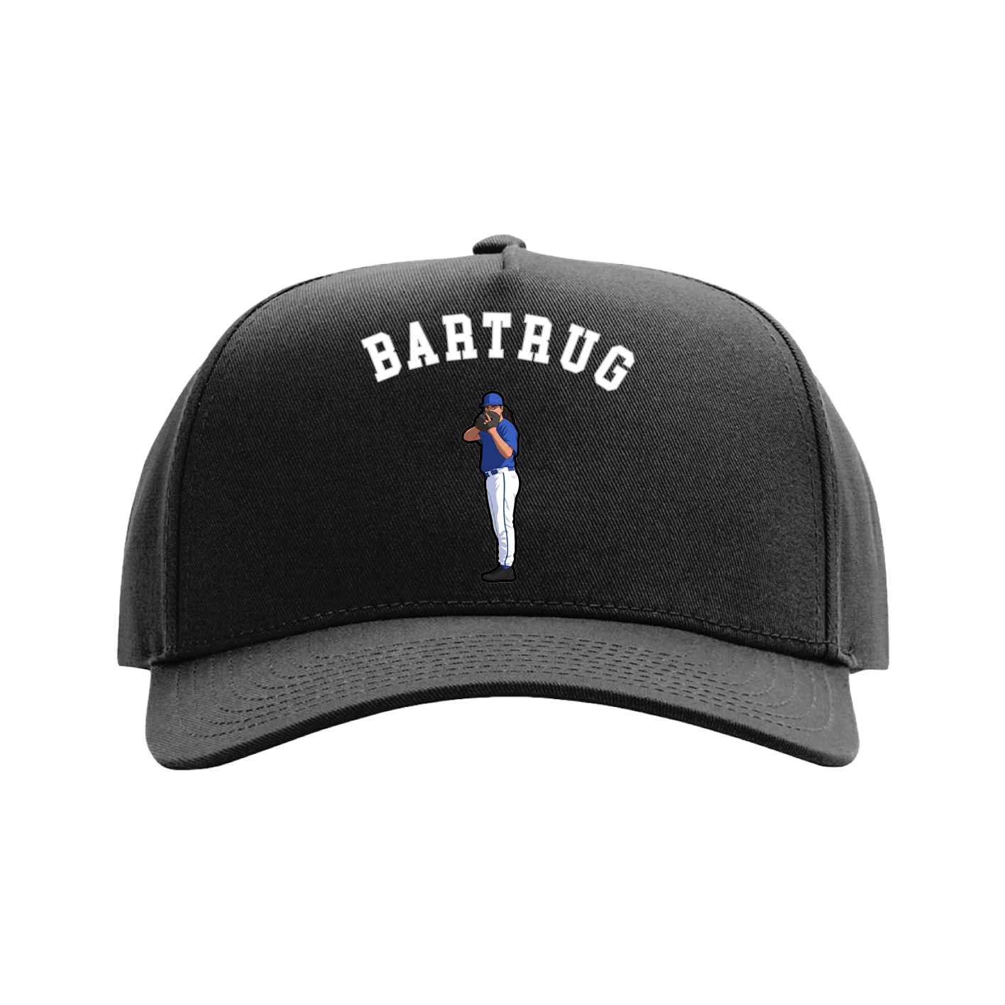 Full Fabric Five-Panel Champ Cap — Shirsey Arch in Black
