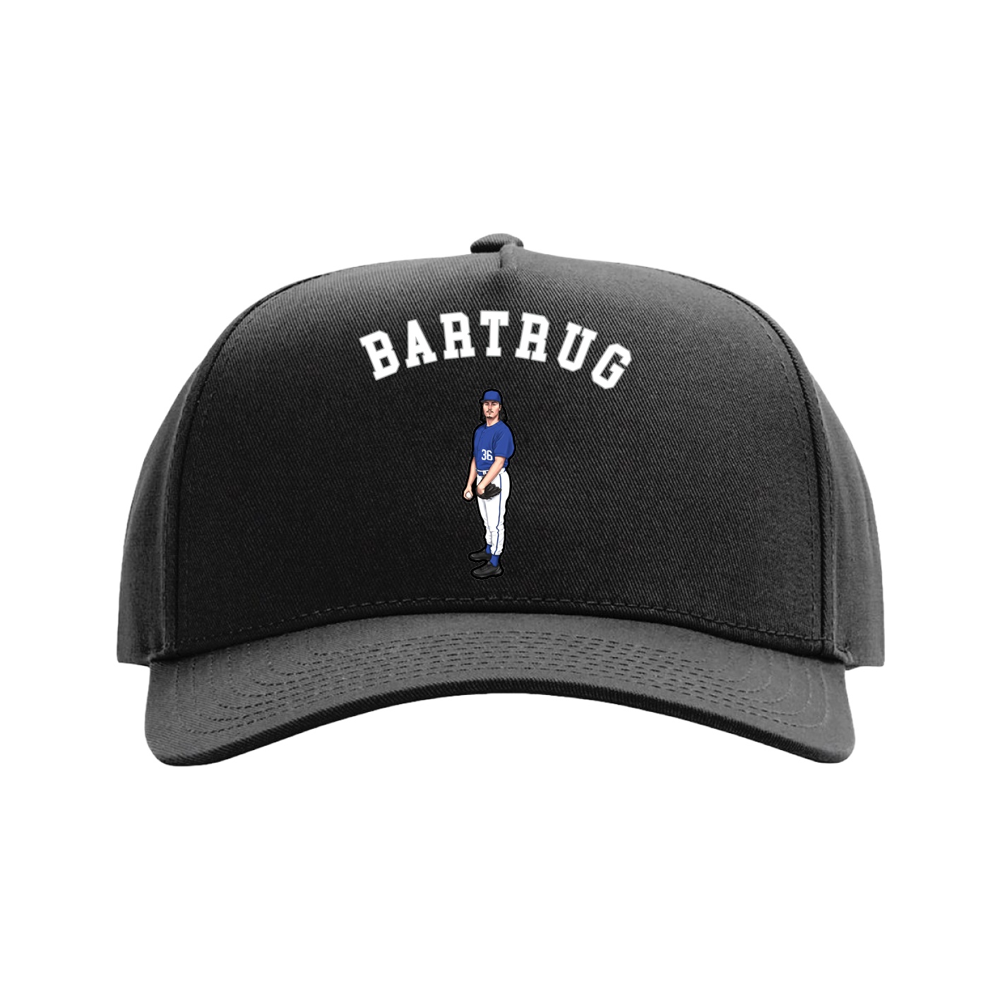 Full Fabric Five-Panel Champ Cap — Shirsey Arch in Black