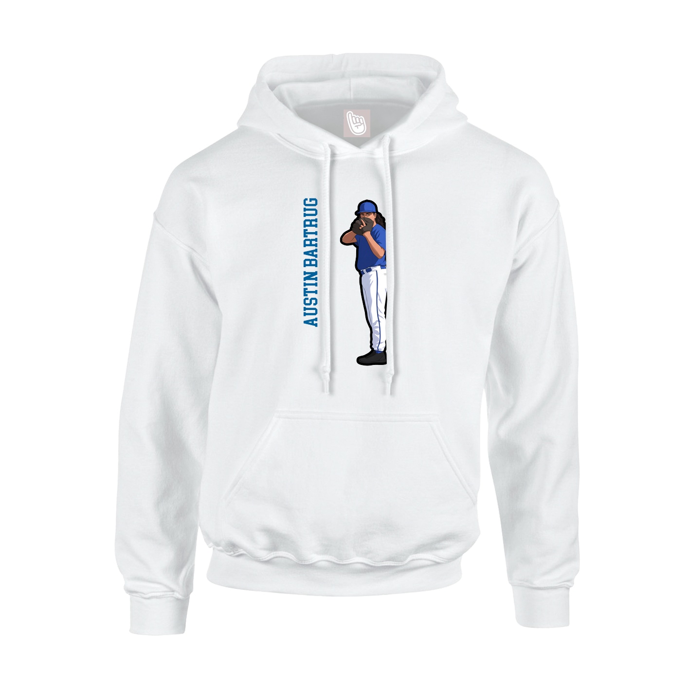 Hoodie — Name Vertical in White