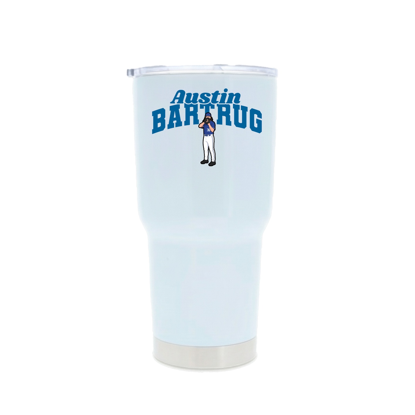 30oz Stainless Steel Tumbler — Signature Arch in White