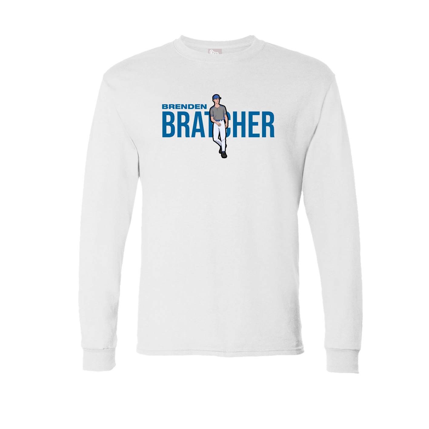 Long Sleeve Tee — Player Name in White