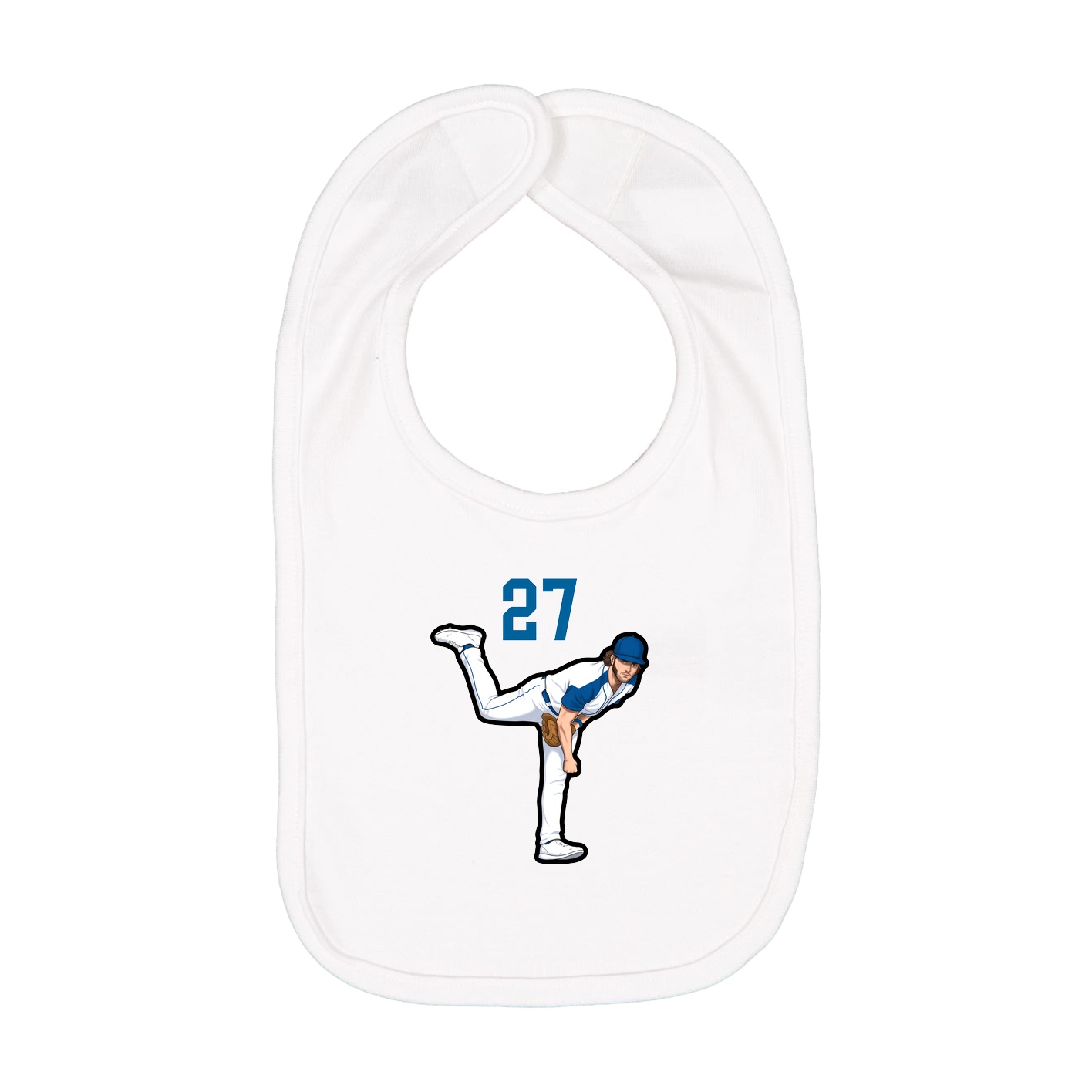 Infant Bib — Number Top in White