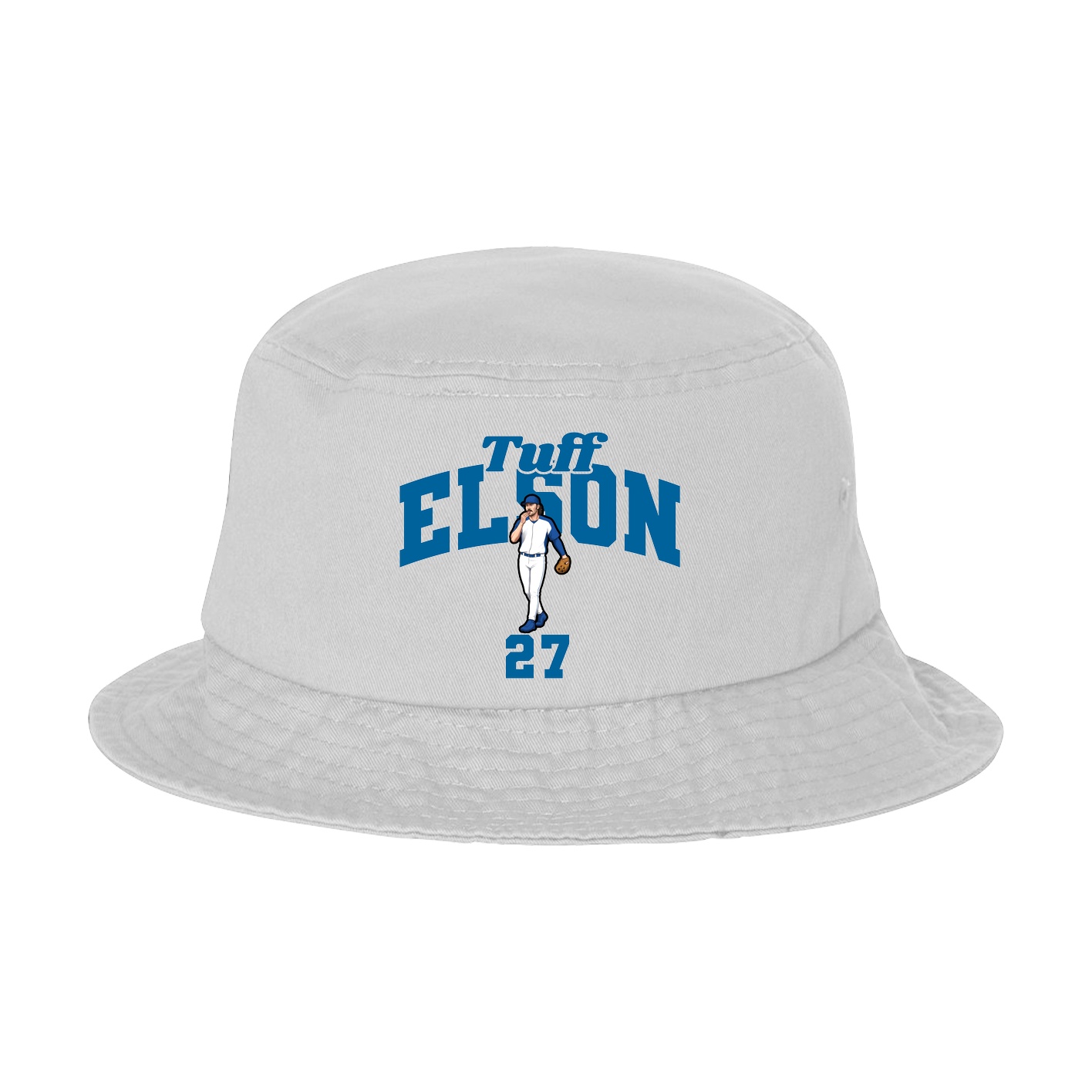Bucket Cap — Signature Arch in White