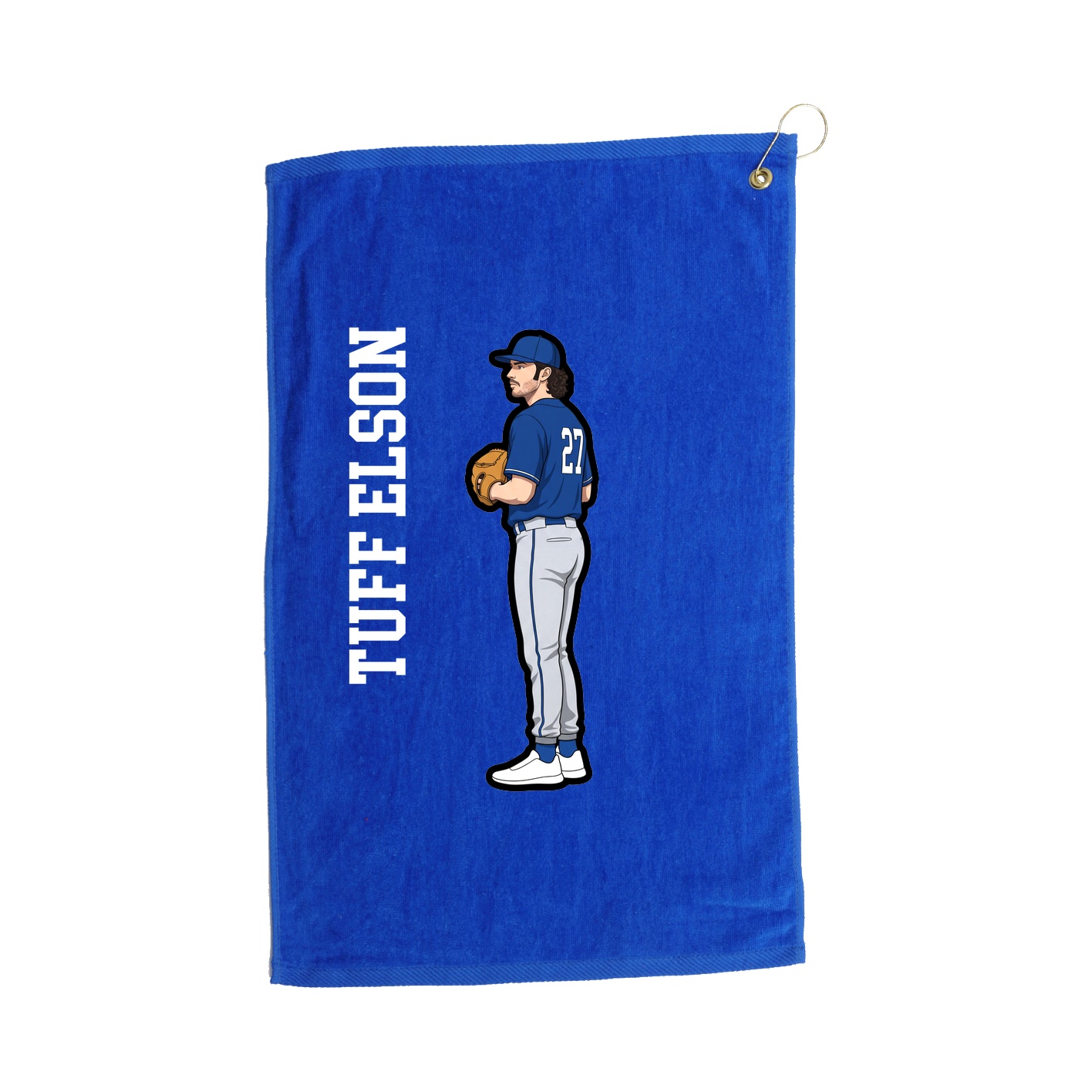 Golf Towel — Name Vertical in Royal