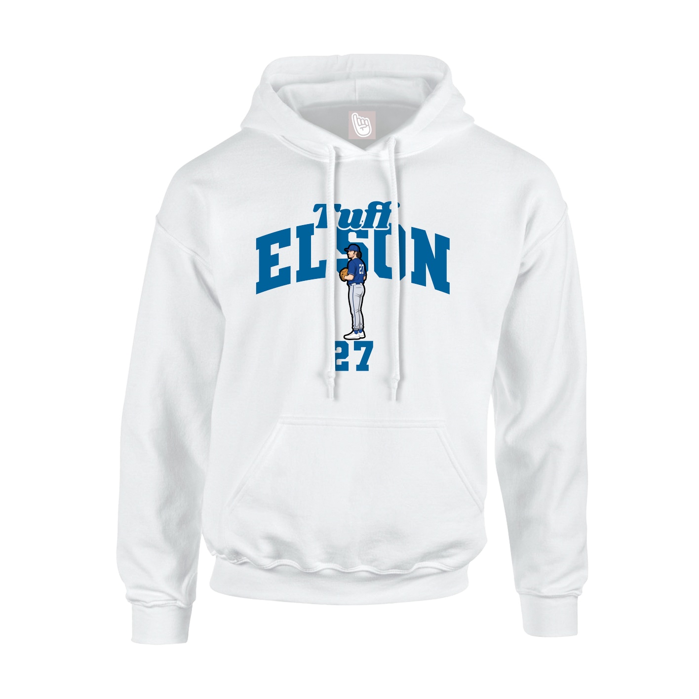 Youth Hoodie — Signature Arch in White