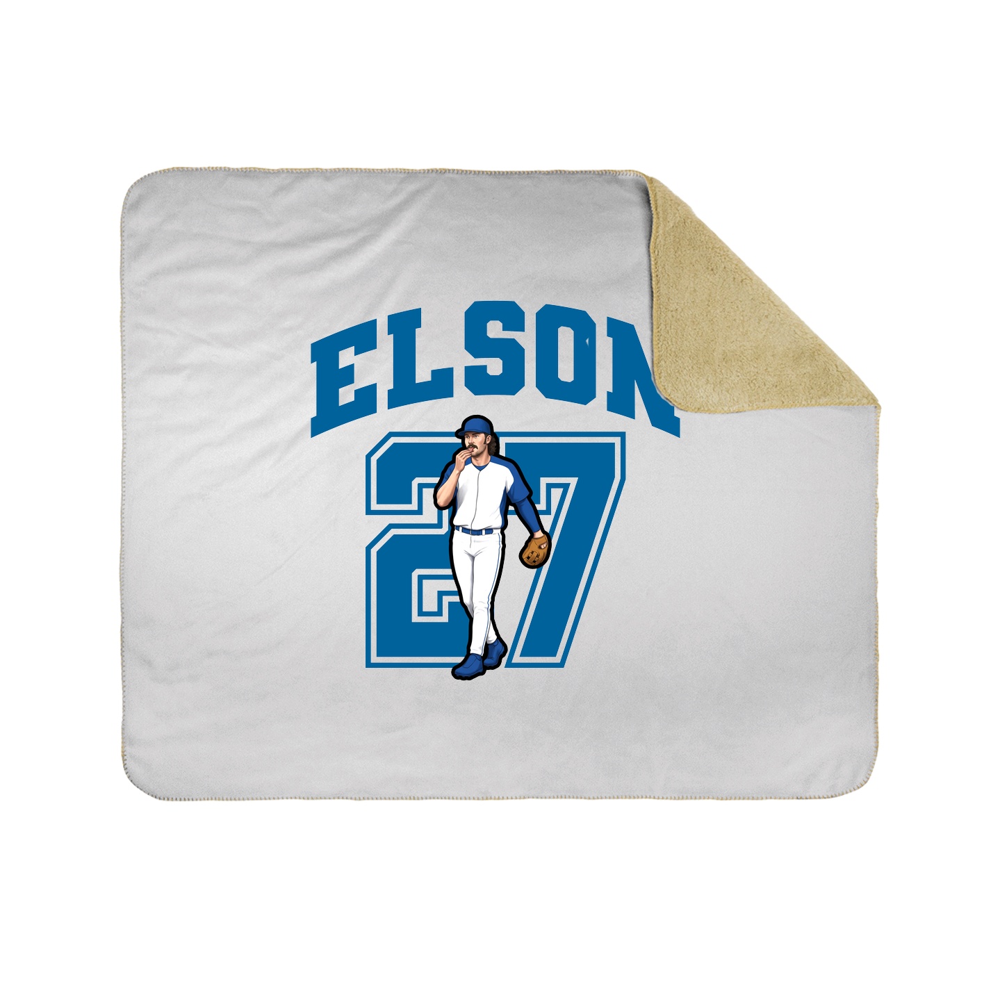 Throw Blanket — Number in White