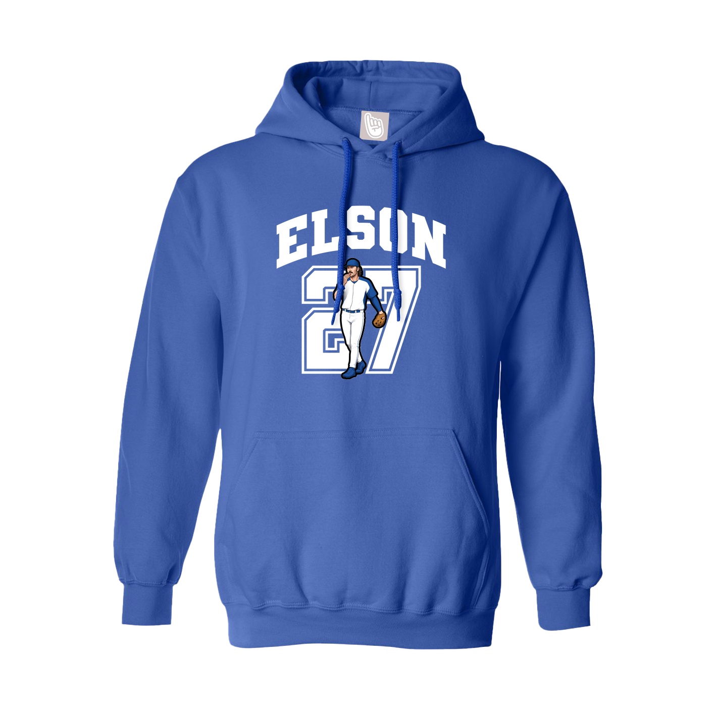 Hoodie — Number in Royal