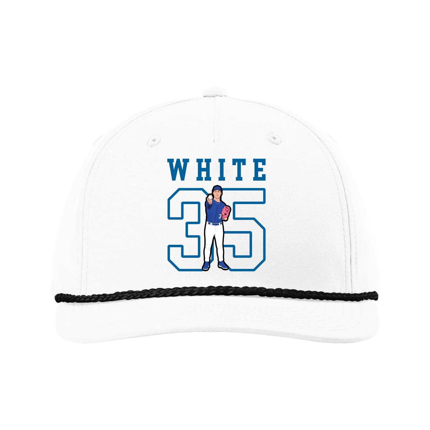 Five-Panel Classic Rope Cap — Shirsey in White