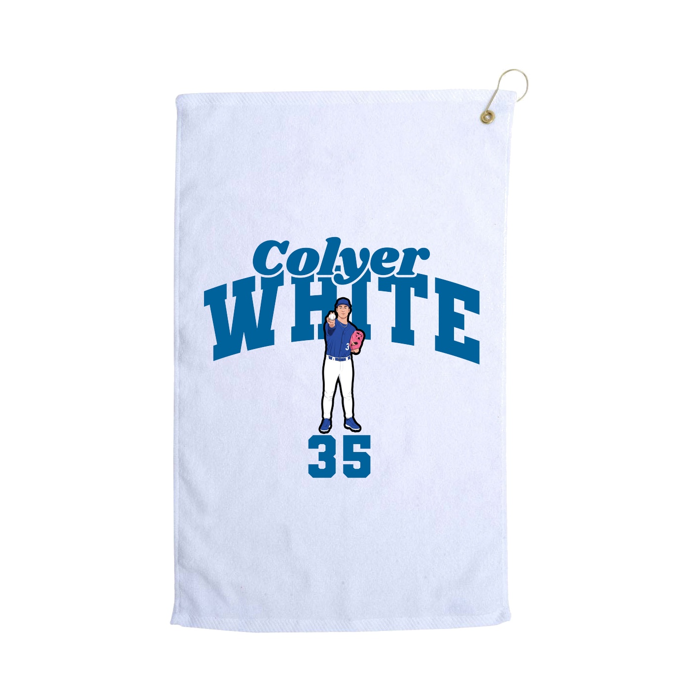 Golf Towel — Signature Arch in White