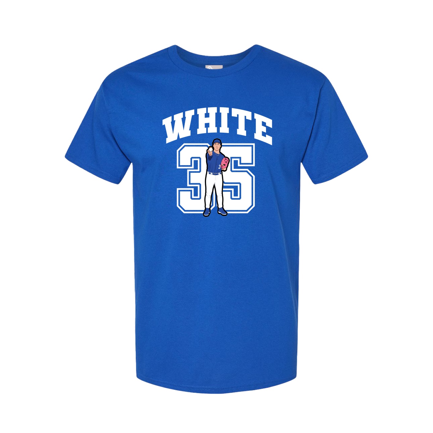 Youth Tee — Number in Royal