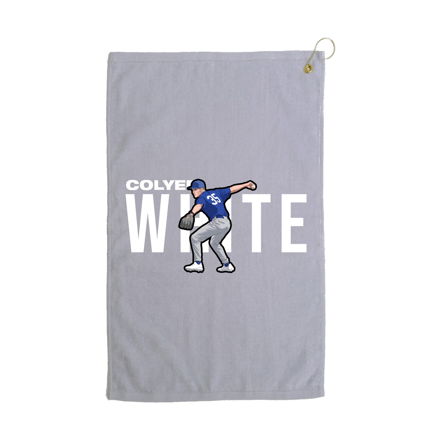 Golf Towel — Player Name in Grey