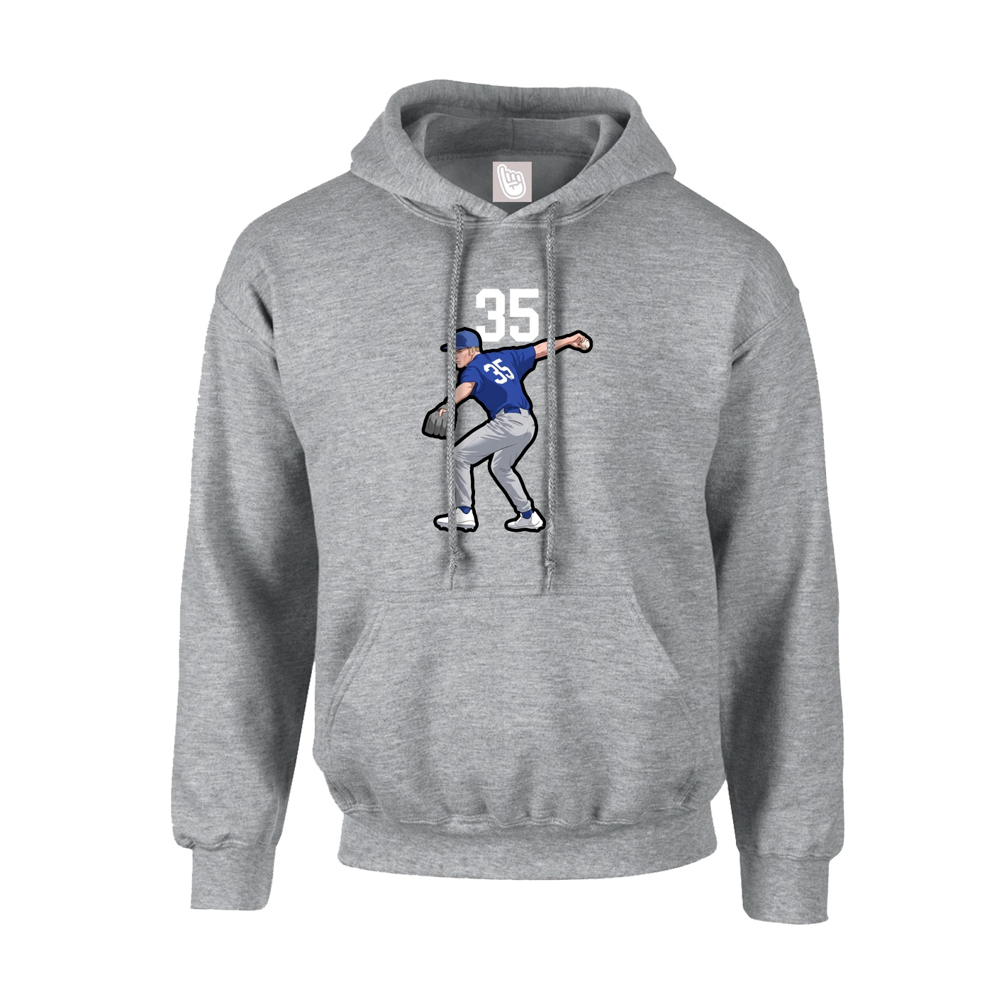 Youth Hoodie — Number Top in Grey
