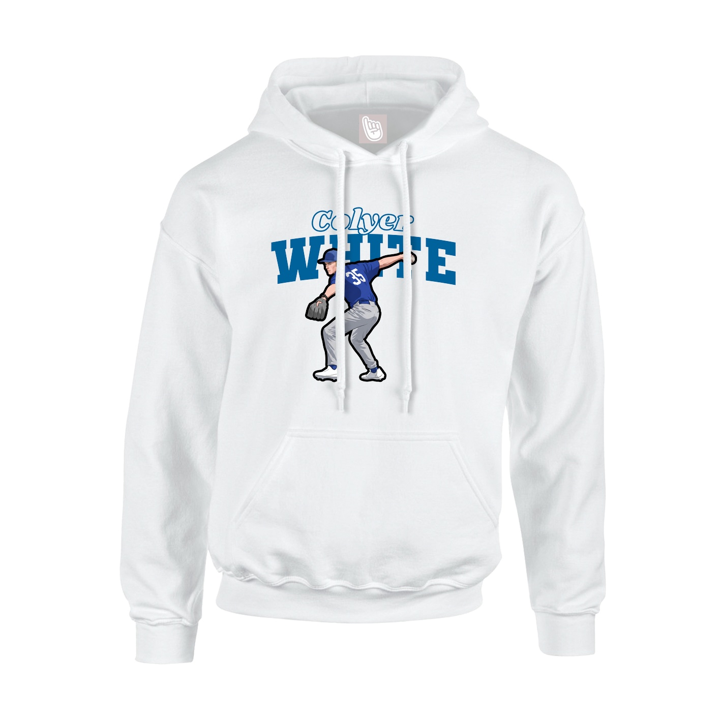 Hoodie — Name Arch in White
