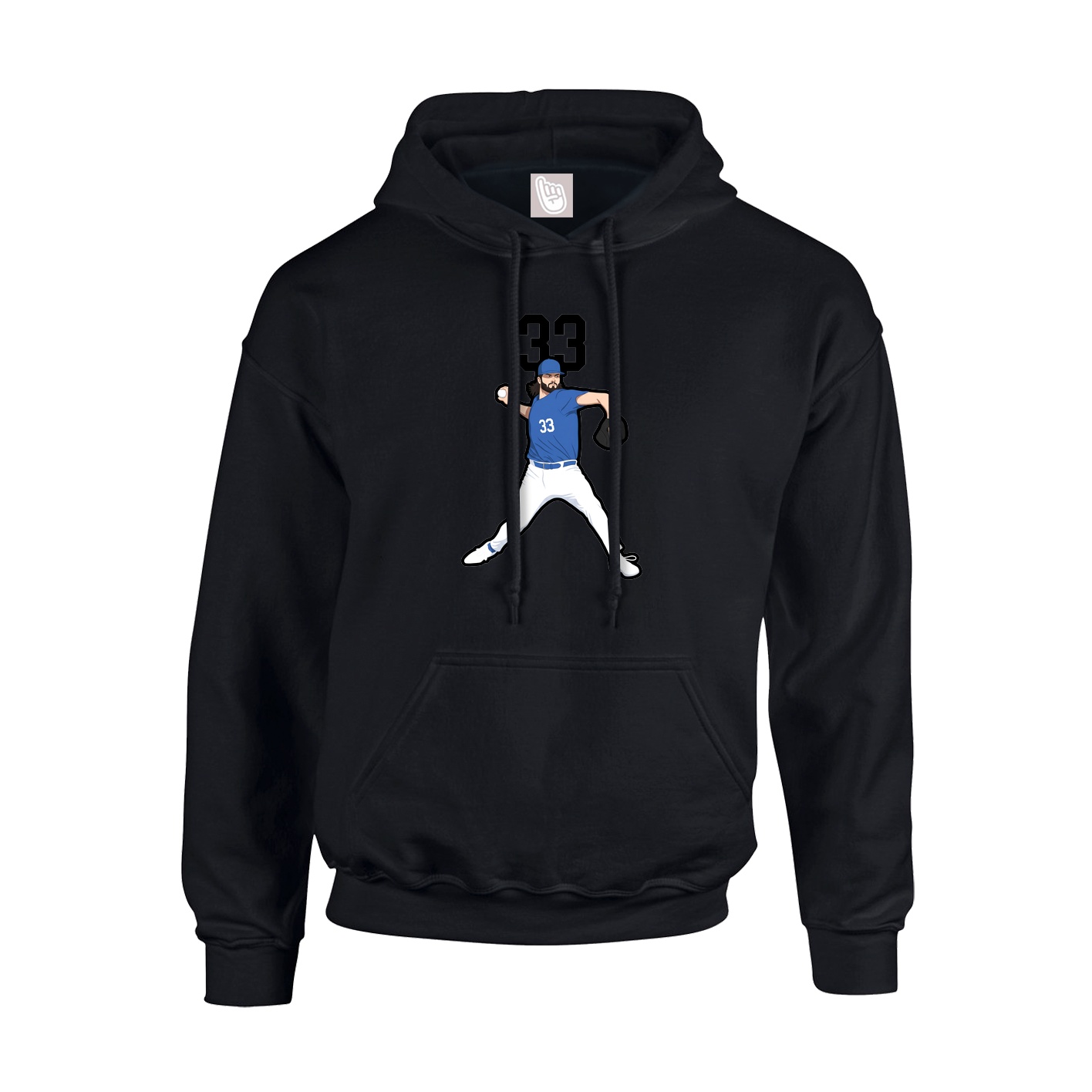 Youth Hoodie — Number Top in Black