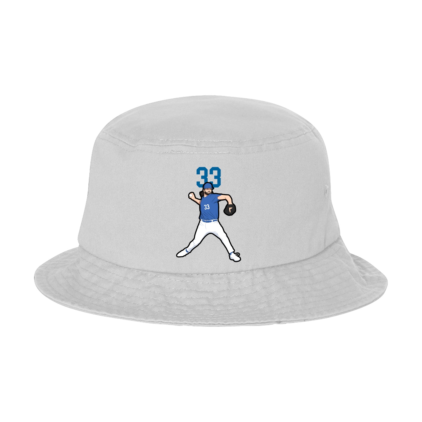 Bucket Cap — Number Top in White