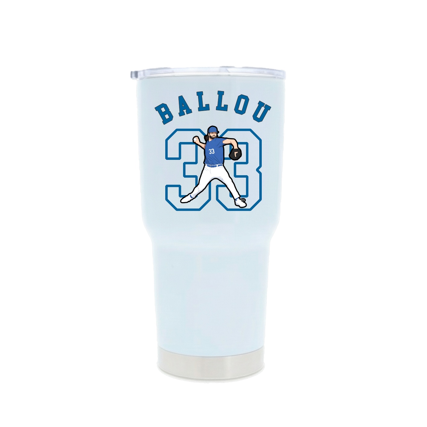 30oz Stainless Steel Tumbler — Shirsey Arch in White