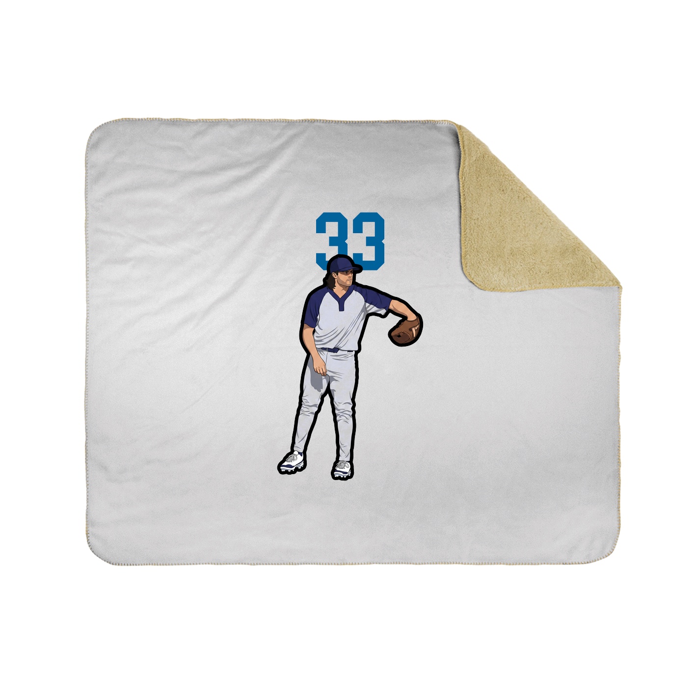 Throw Blanket — Number Top in White
