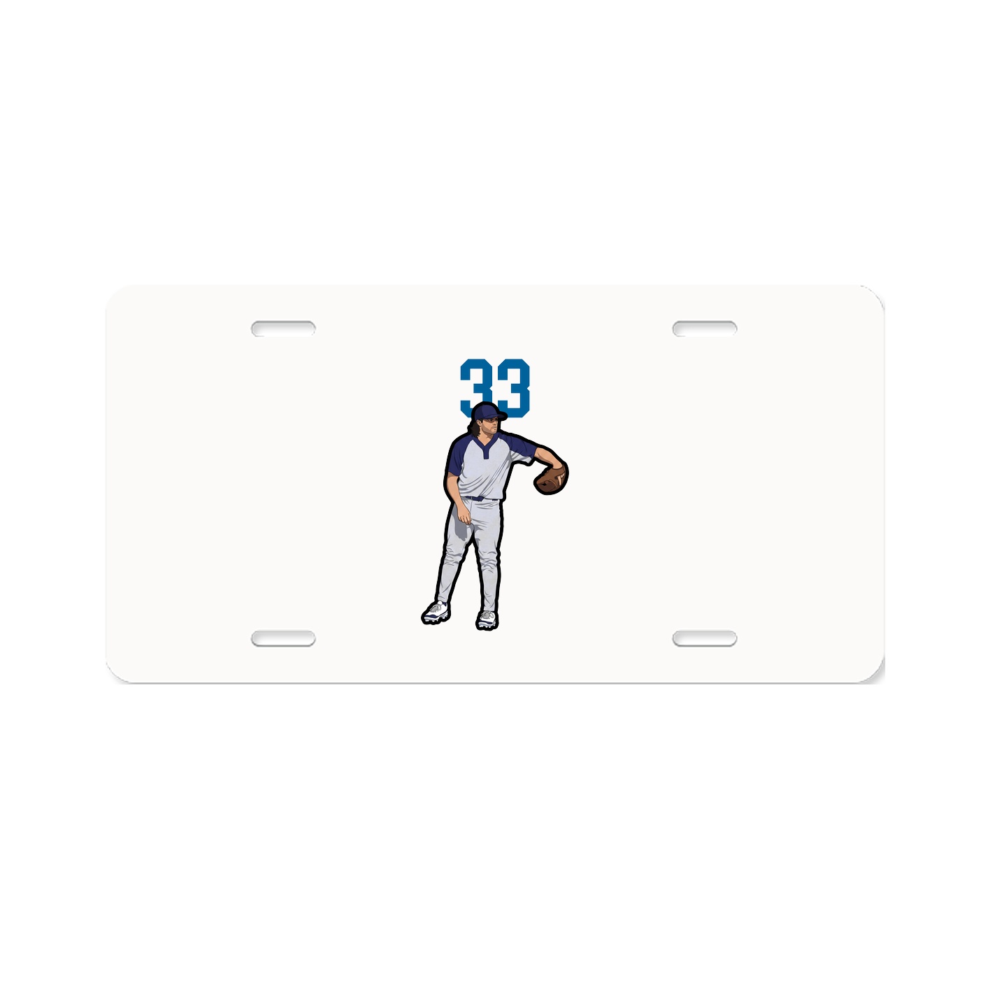 License Plate — Number Top in Classic