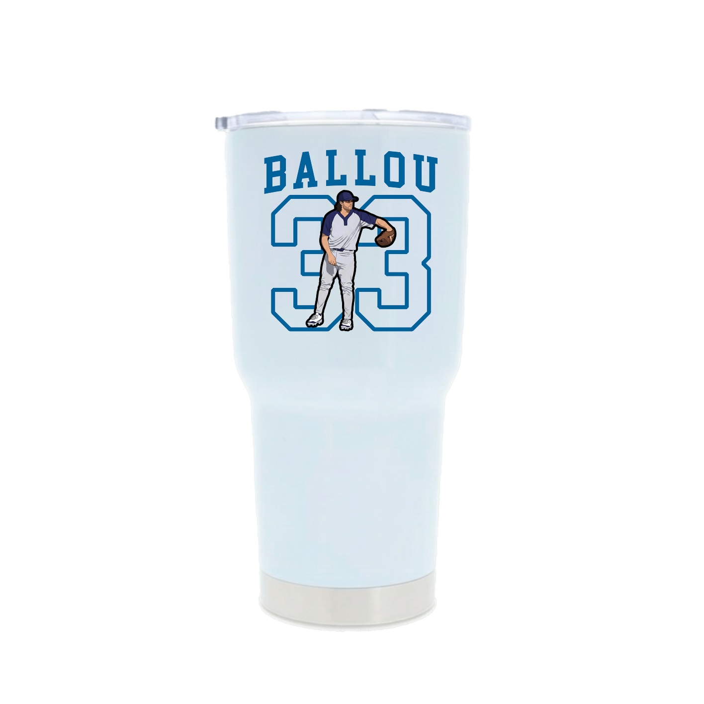 30oz Stainless Steel Tumbler — Shirsey in White