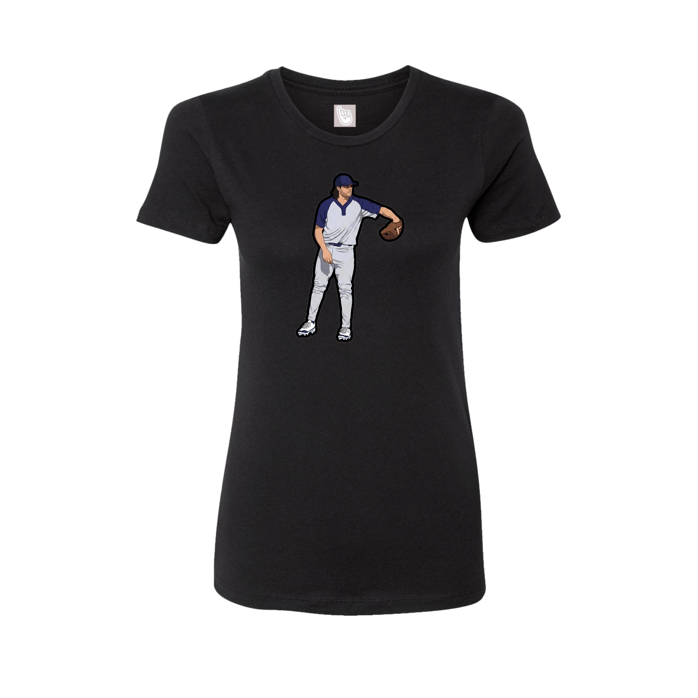Womens Tee — Name Vertical in Black