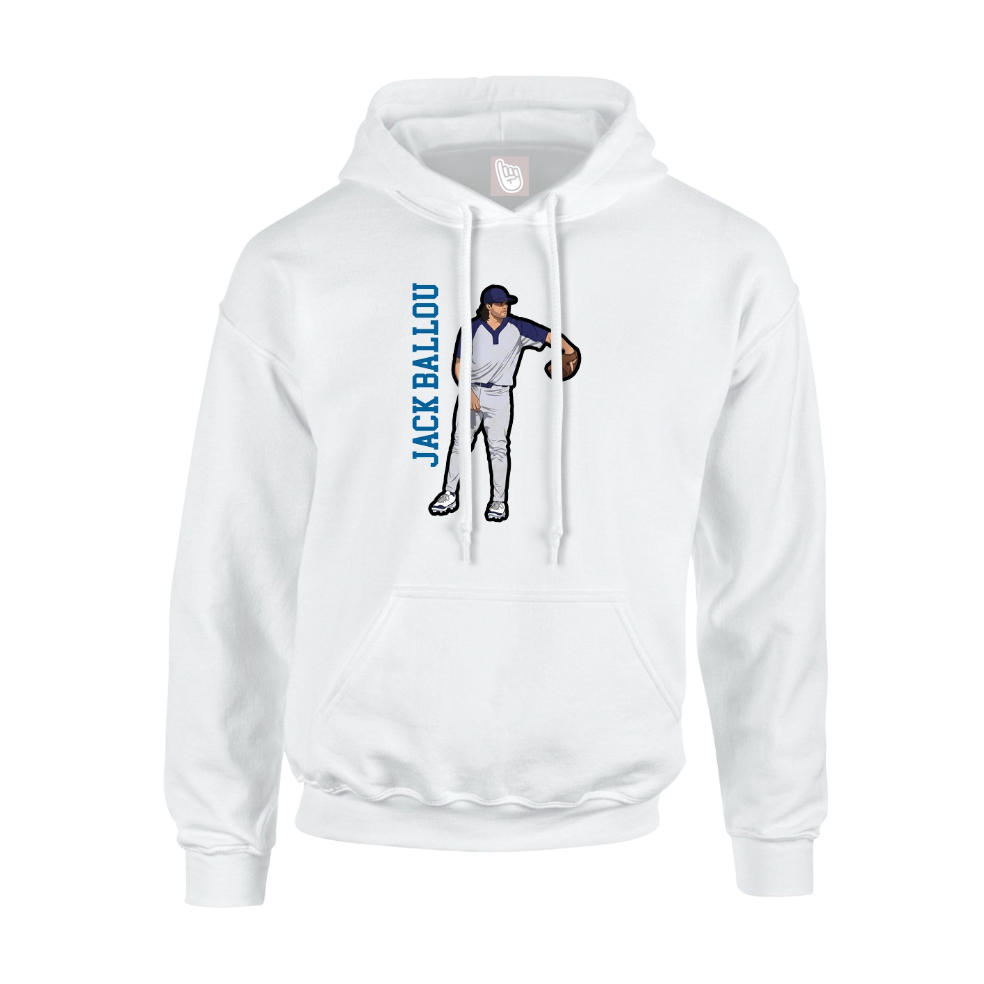Youth Hoodie — Name Vertical in White
