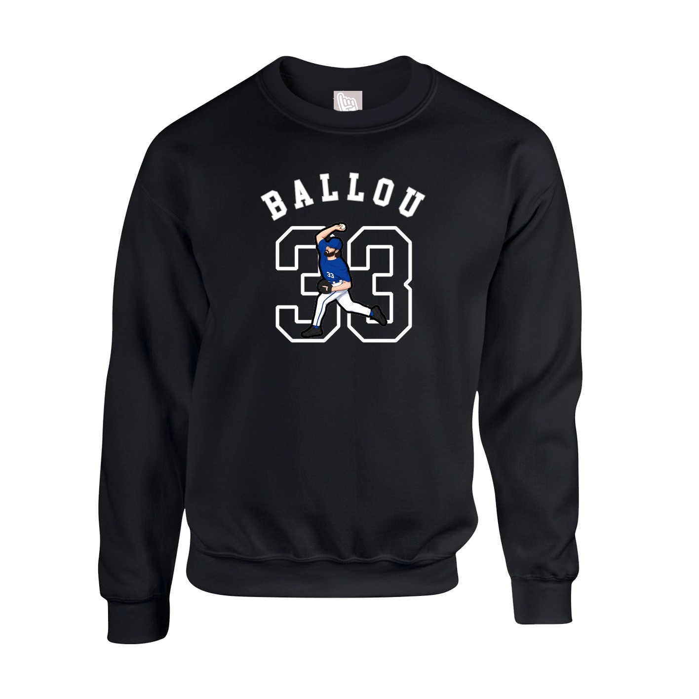 Fleece Crew — Shirsey Arch in Black