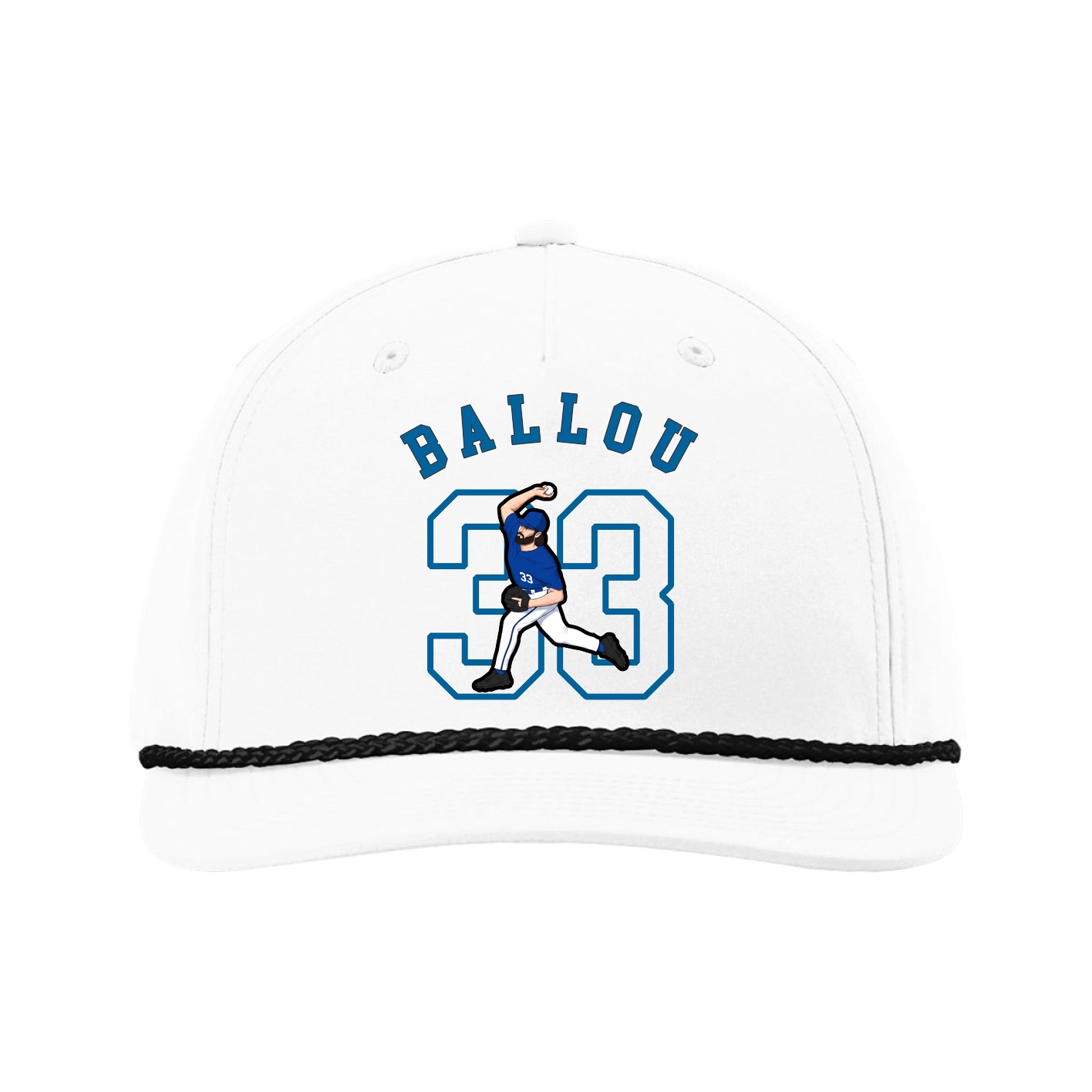 Five-Panel Classic Rope Cap — Shirsey Arch in White