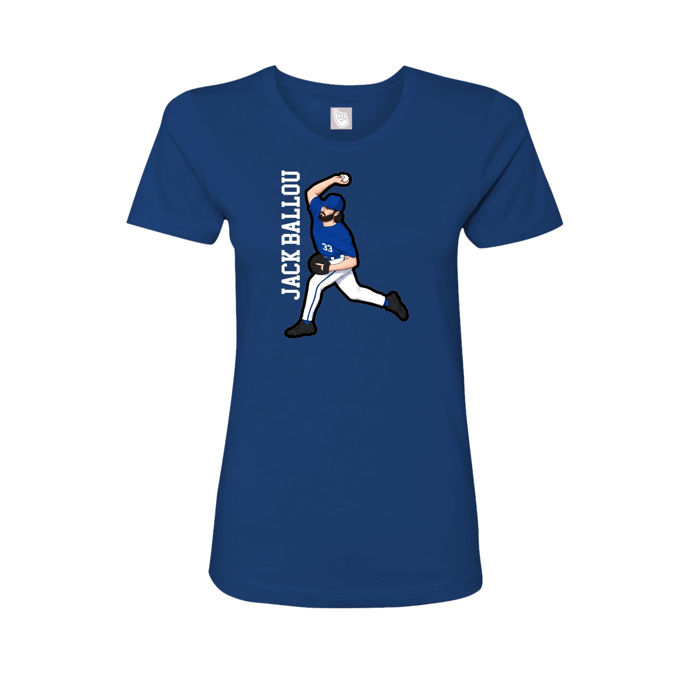Womens Tee — Name Vertical in Royal
