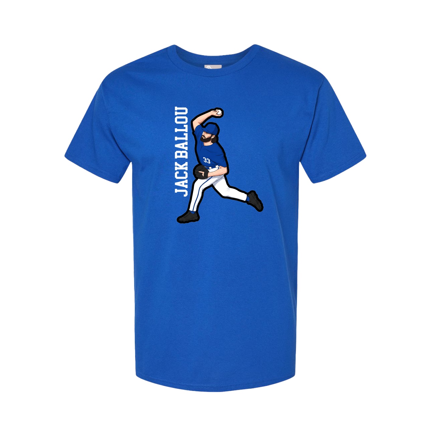 Youth Tee — Name Vertical in Royal