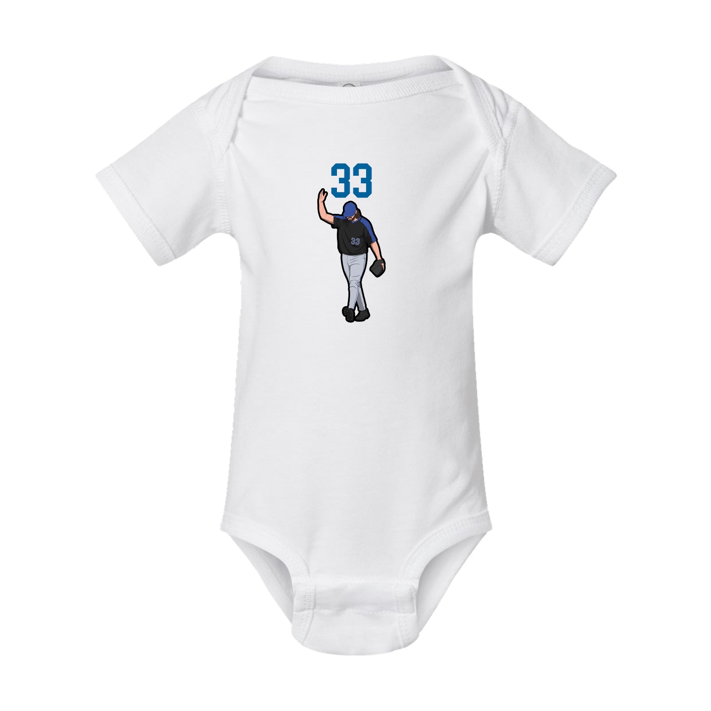 Baby Onesie — Number Top in White