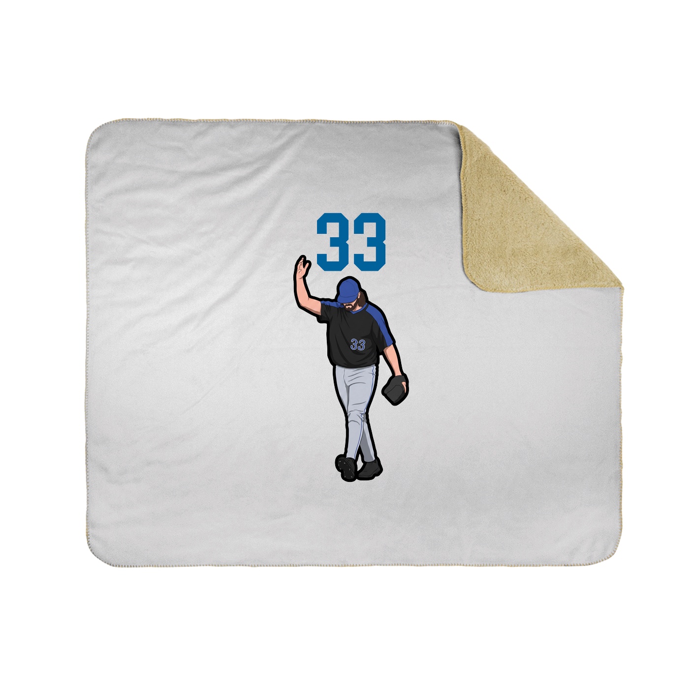 Throw Blanket — Number Top in White