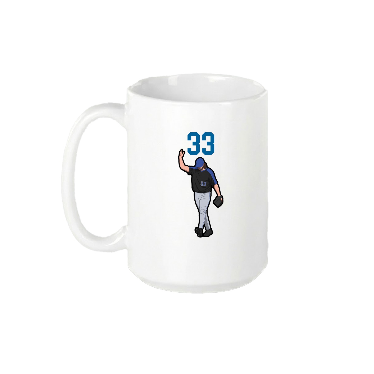 15oz Coffee Mug — Number Top in White