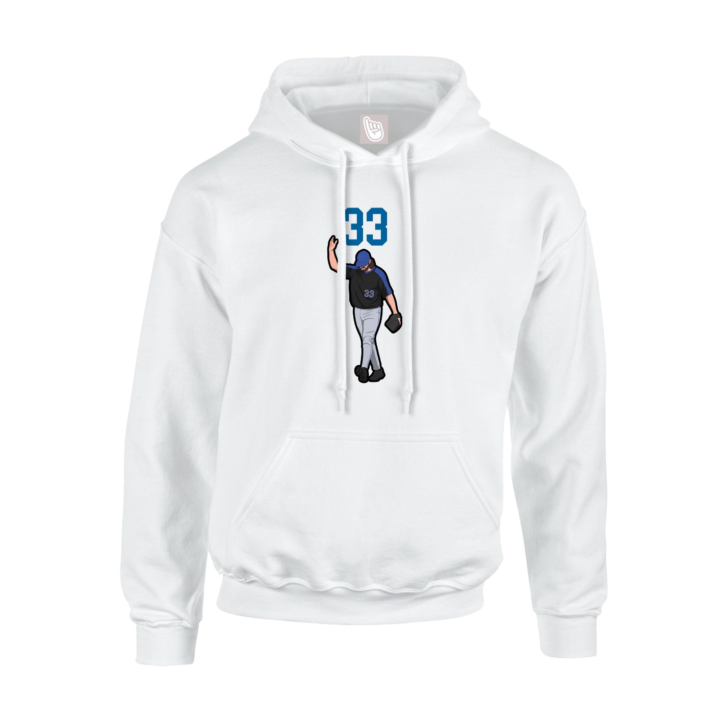 Youth Hoodie — Number Top in White