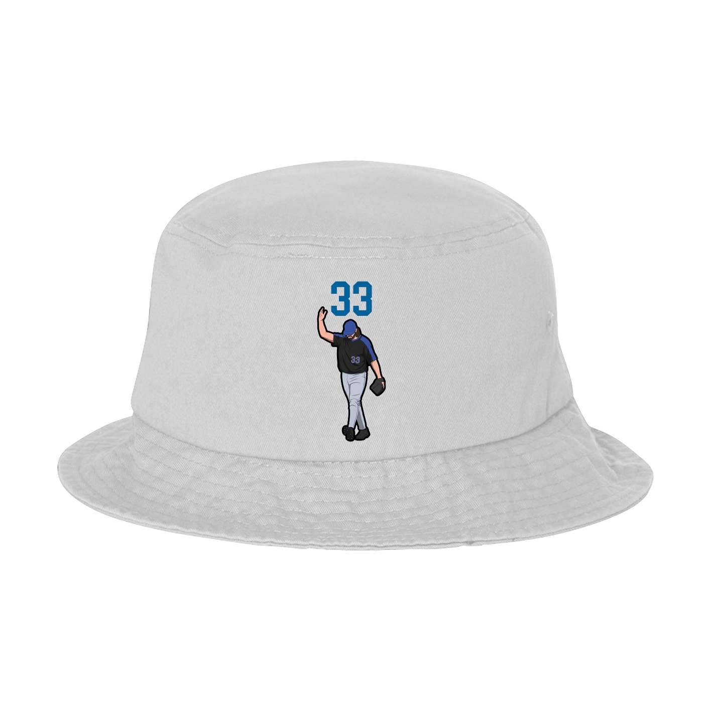Bucket Cap — Number Top in White