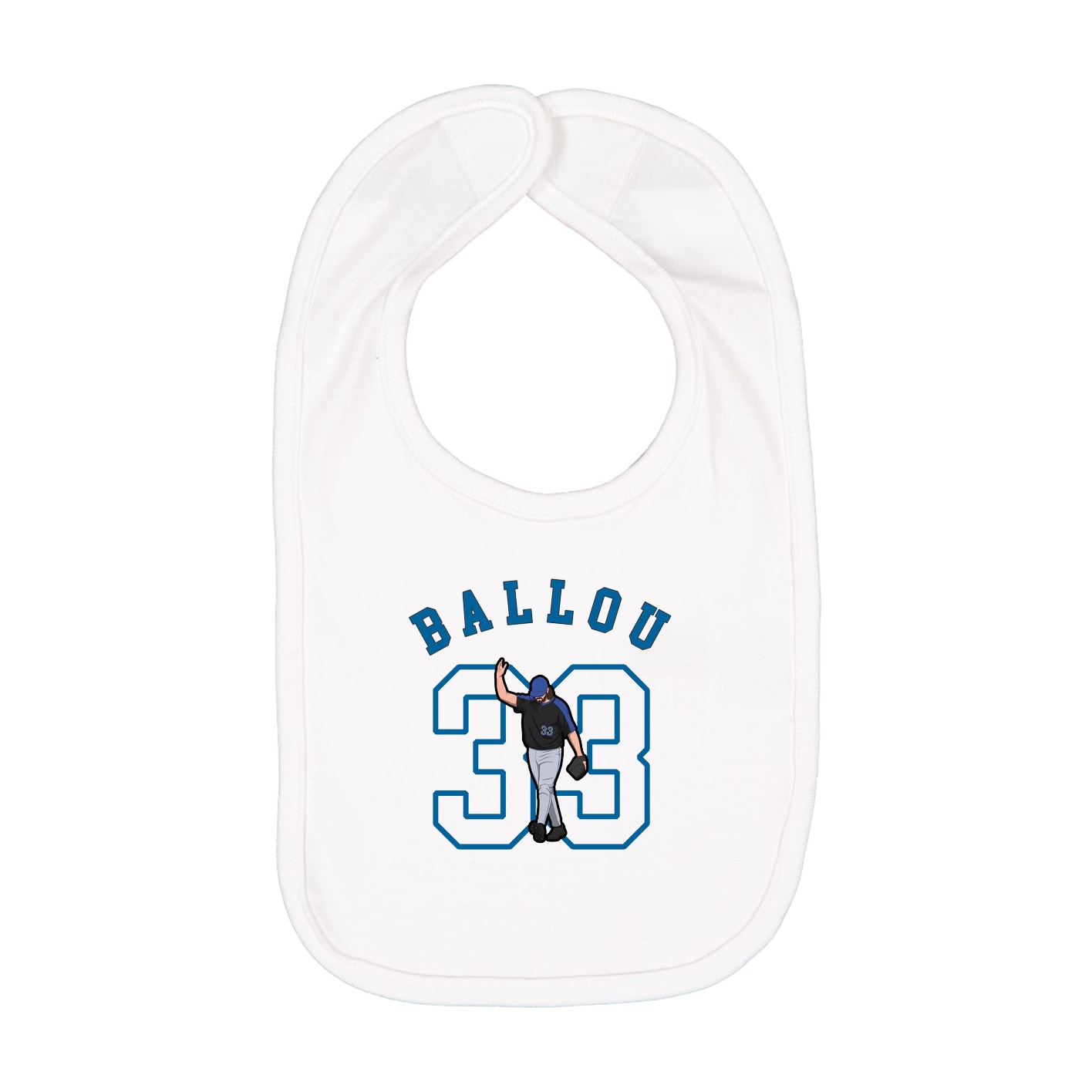 Infant Bib — Shirsey Arch in White