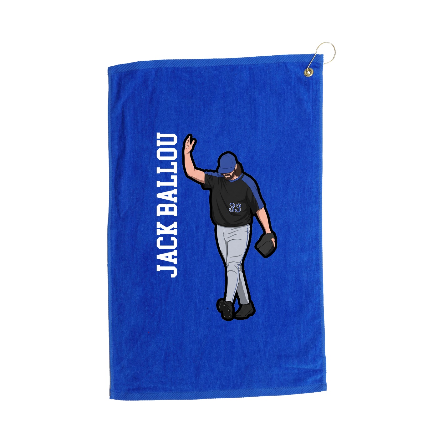 Golf Towel — Name Vertical in Royal