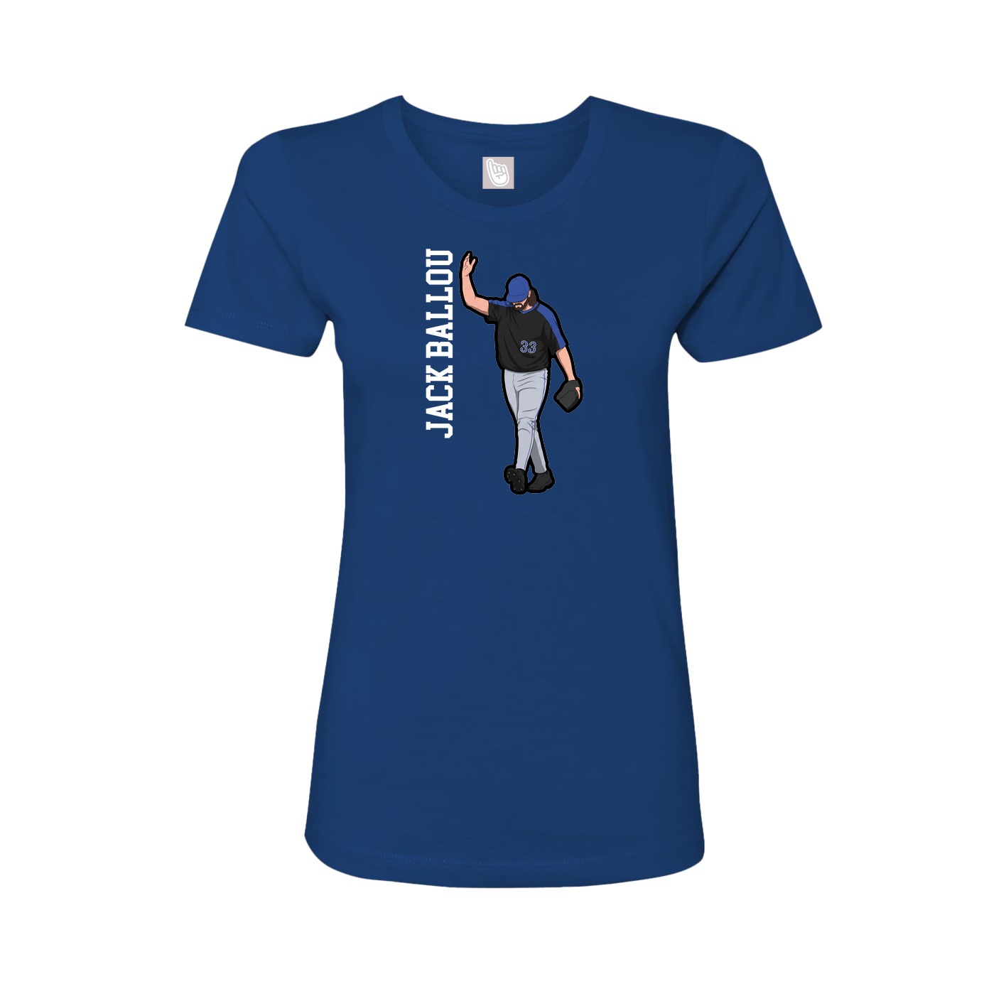 Womens Tee — Name Vertical in Royal