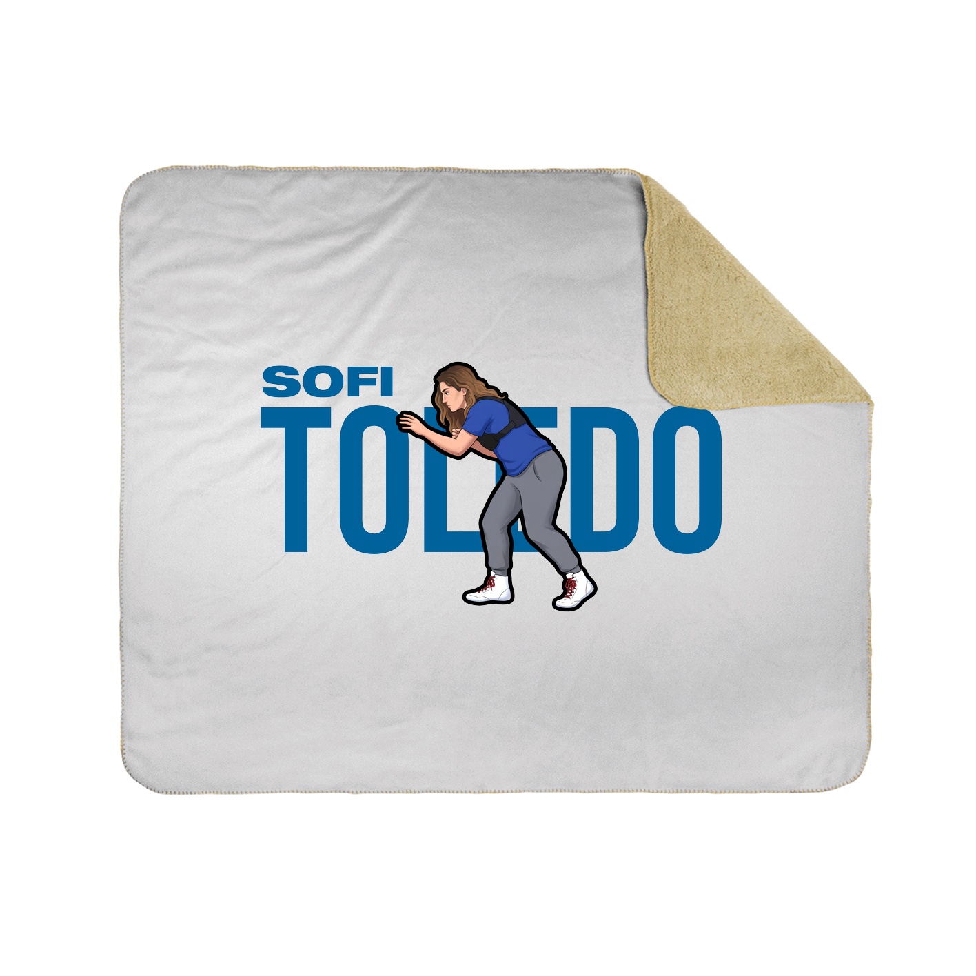 Throw Blanket — Player Name in White