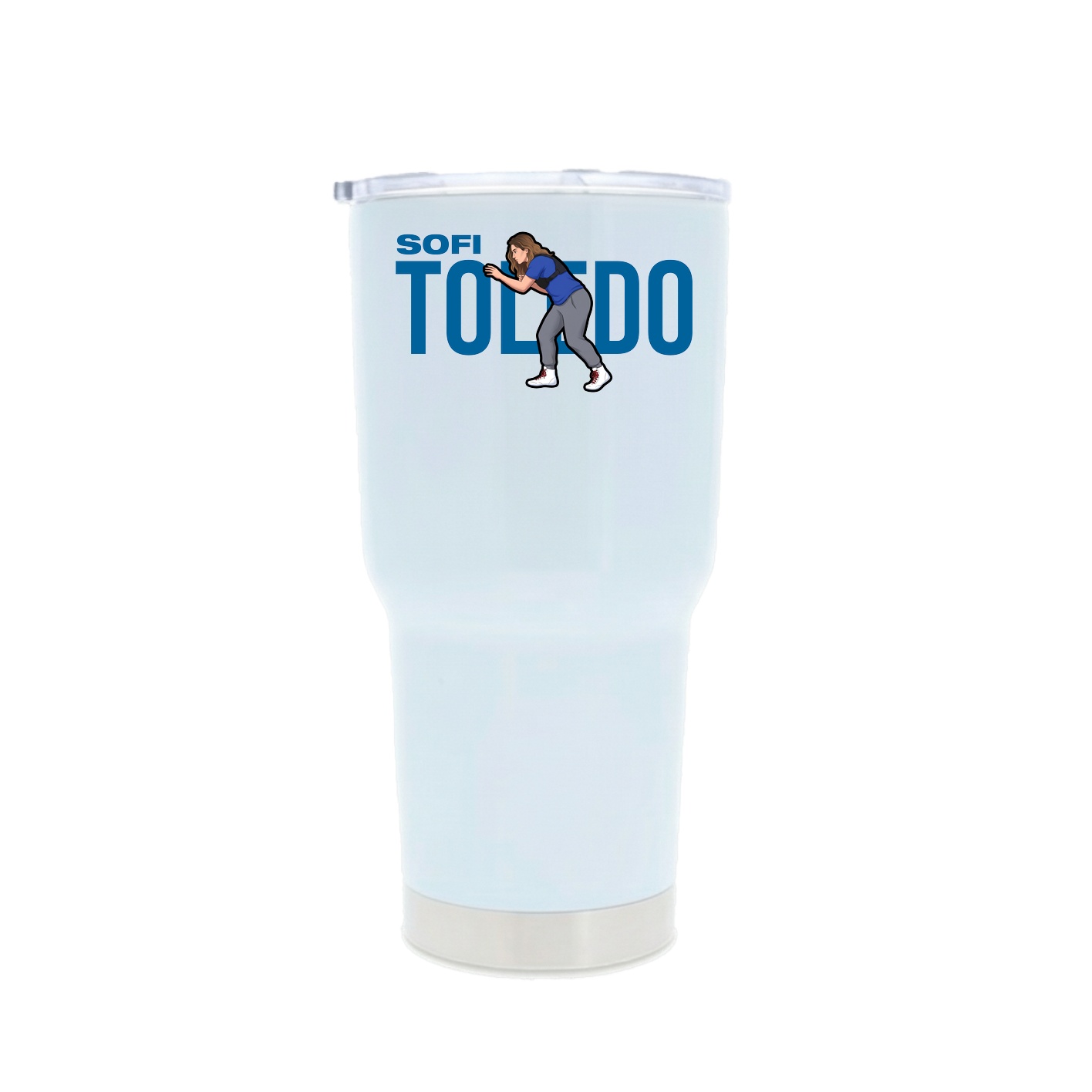 30oz Stainless Steel Tumbler — Player Name in White