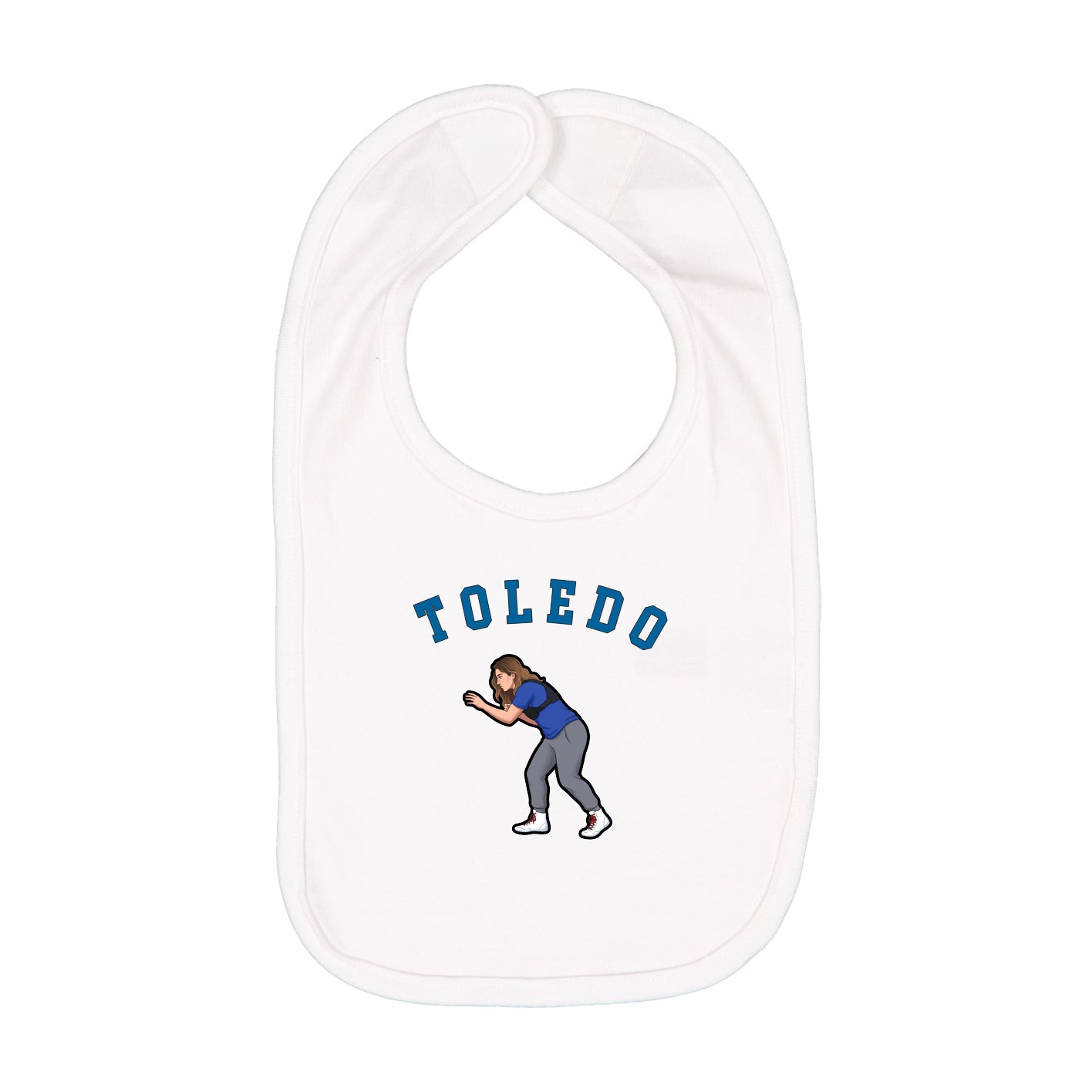 Infant Bib — Shirsey Arch in White