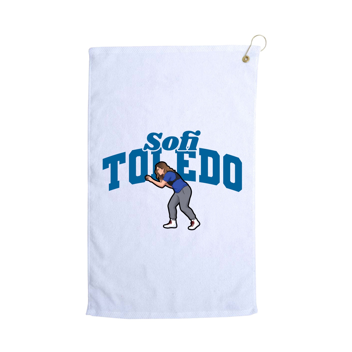 Golf Towel — Signature Arch in White