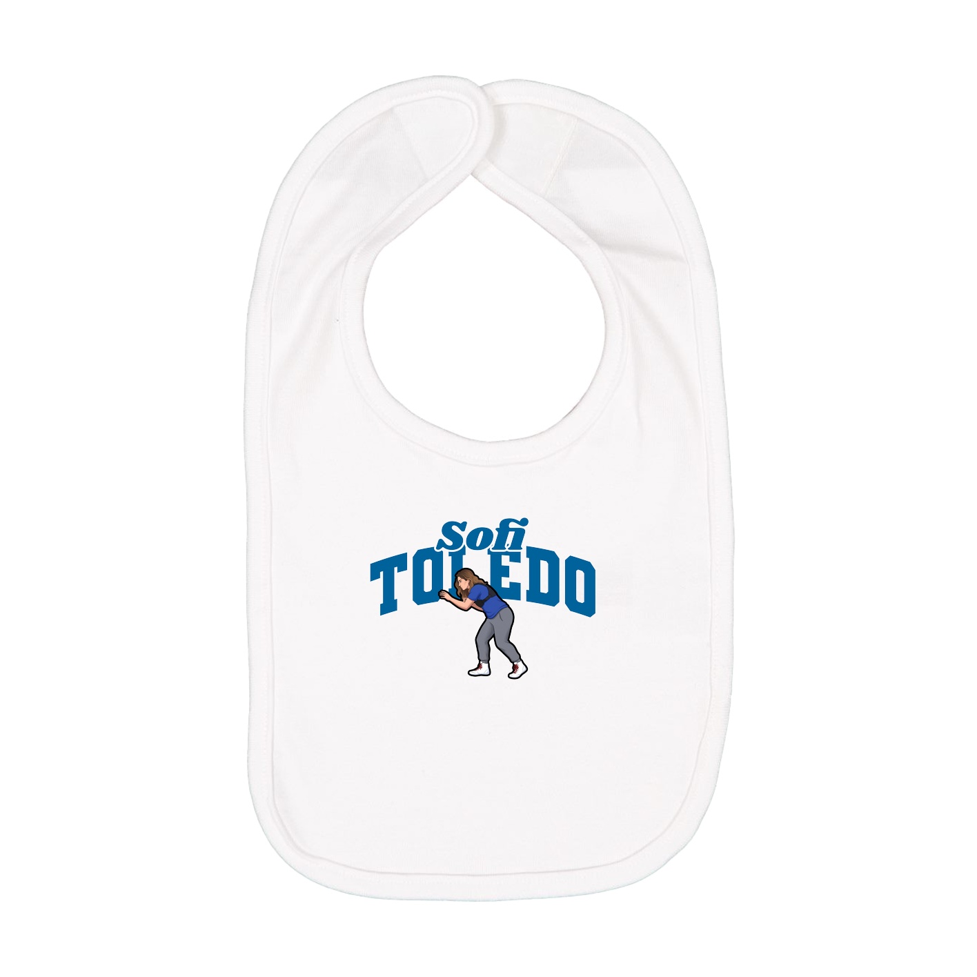 Infant Bib — Signature Arch in White