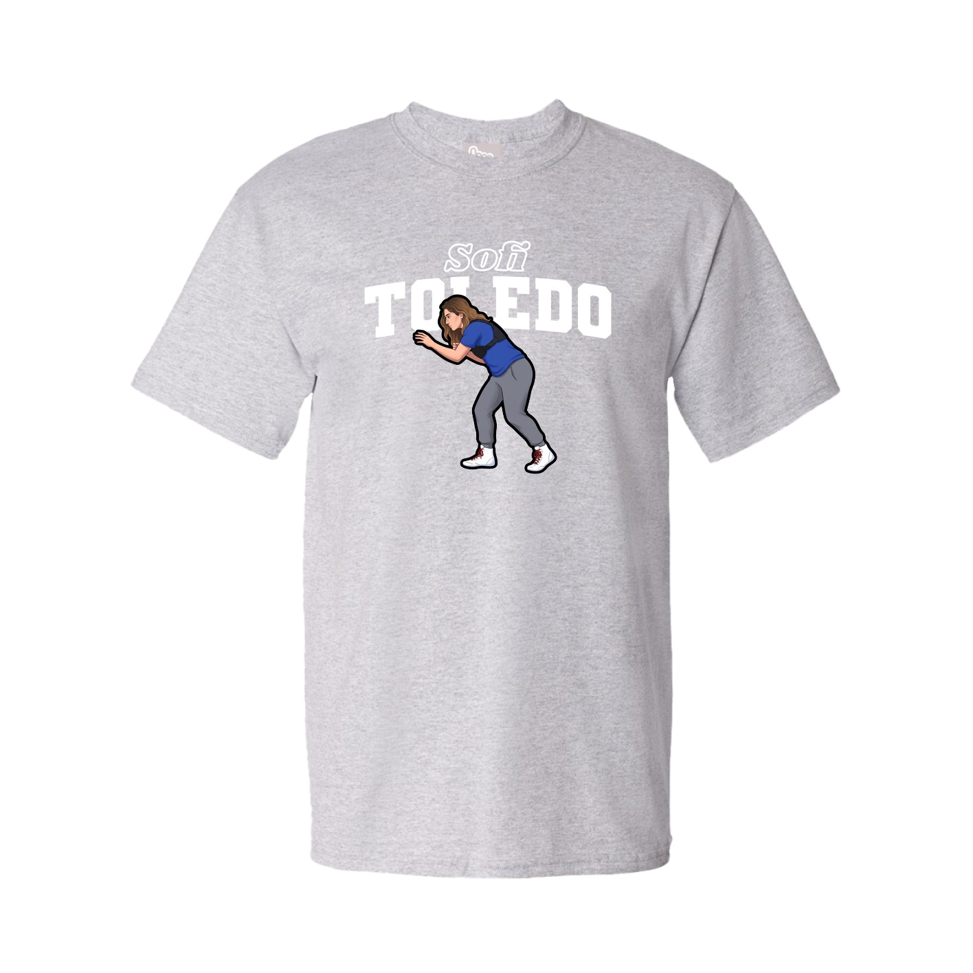 Youth Tee — Name Arch in Grey