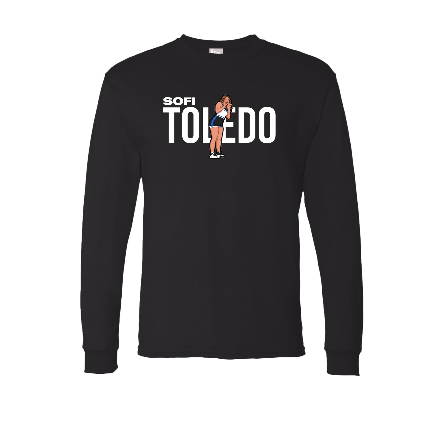 Long Sleeve Tee — Player Name in Black