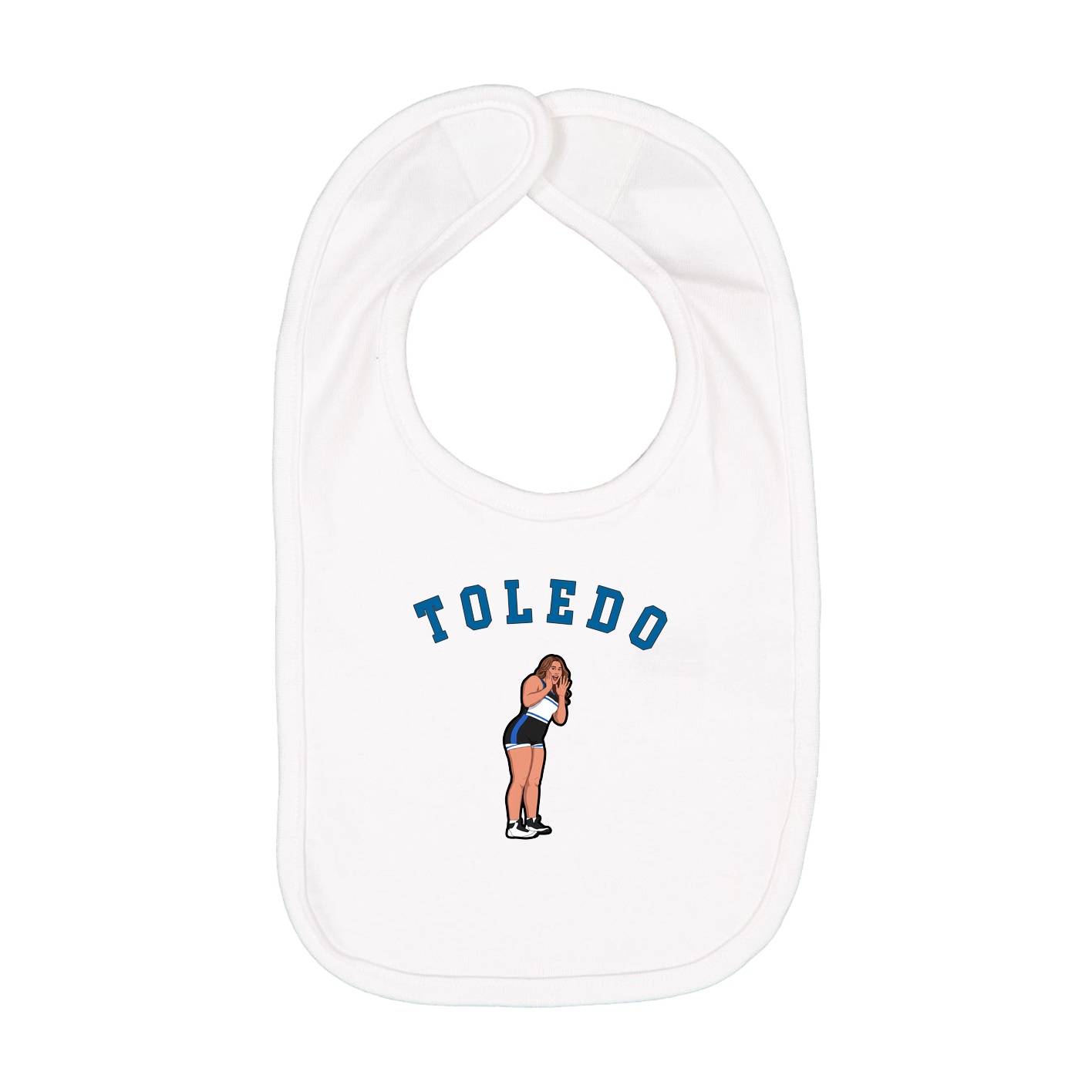 Infant Bib — Shirsey Arch in White