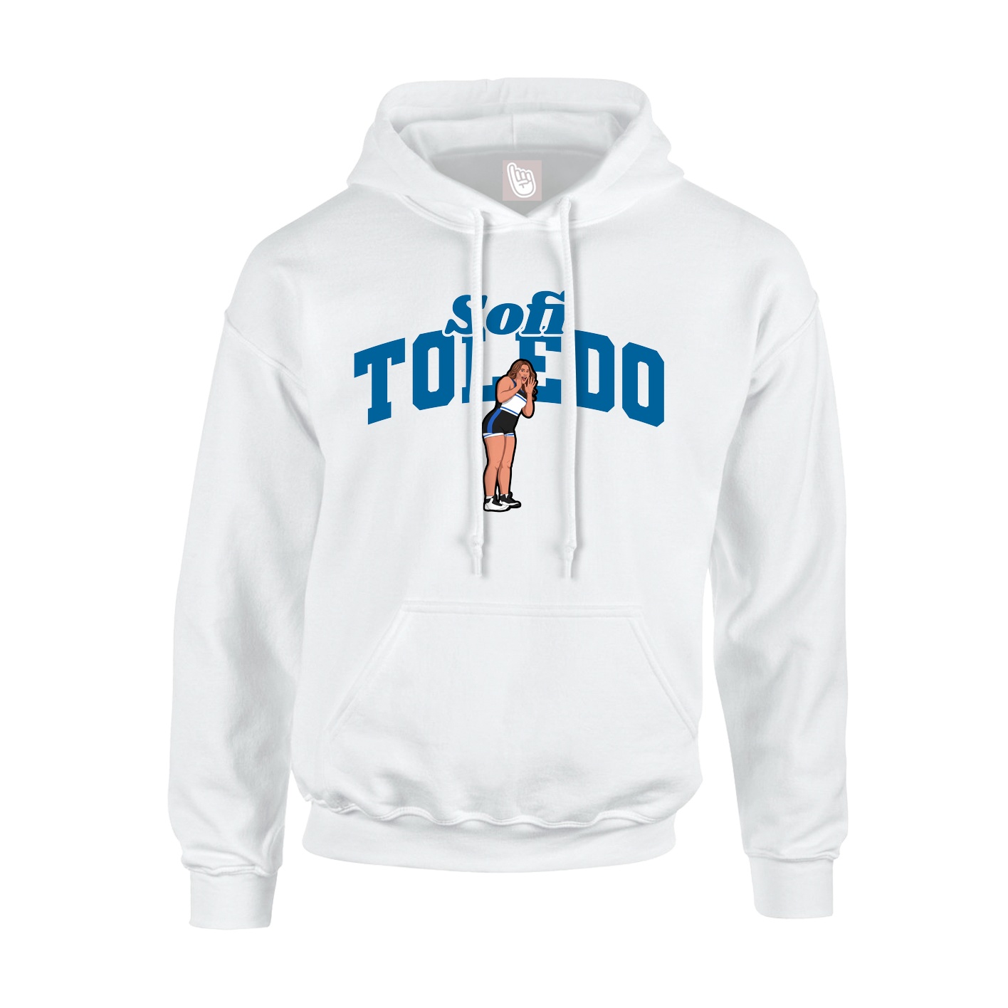 Youth Hoodie — Signature Arch in White